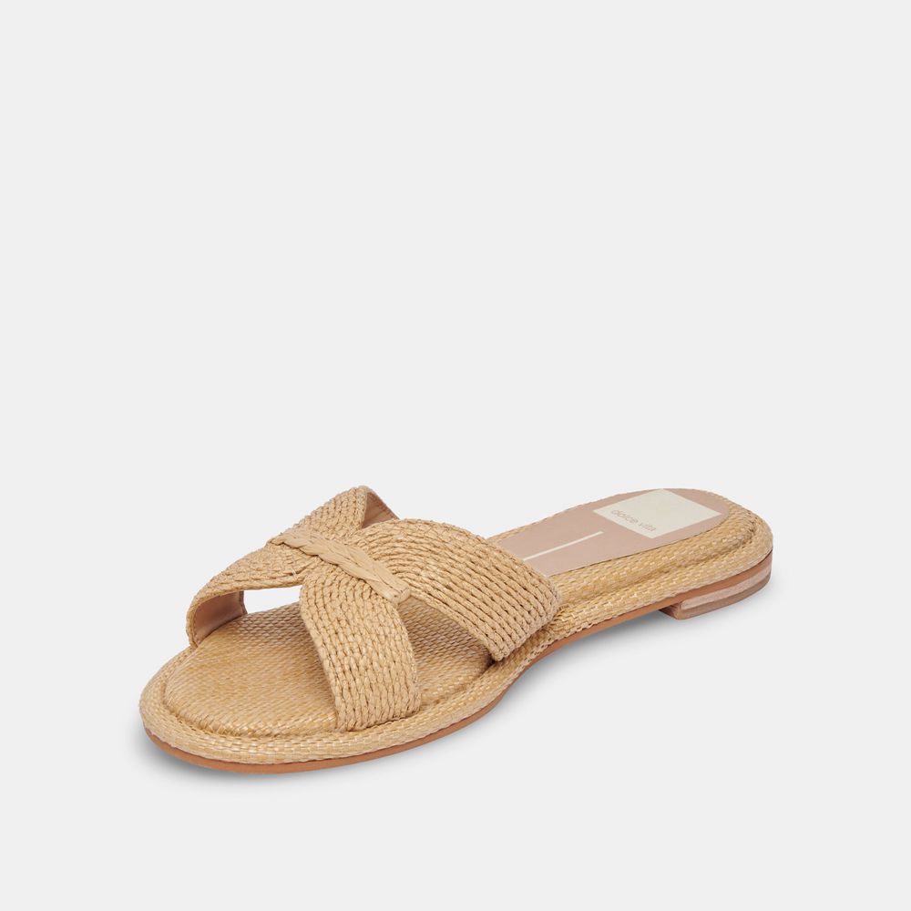 Dolce Vita Atomic Raffia Women Sandals Light Brown | US-932107JAR