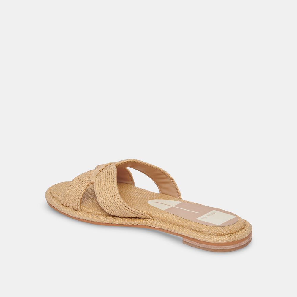 Dolce Vita Atomic Raffia Women Sandals Light Brown | US-932107JAR