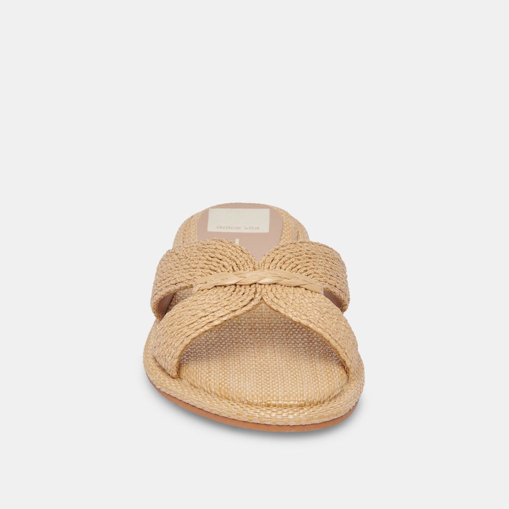 Dolce Vita Atomic Raffia Women Sandals Light Brown | US-932107JAR