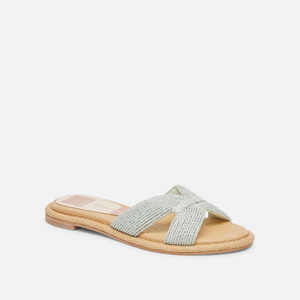 Dolce Vita Atomic Raffia Women Sandals Mint | US-406781LKZ