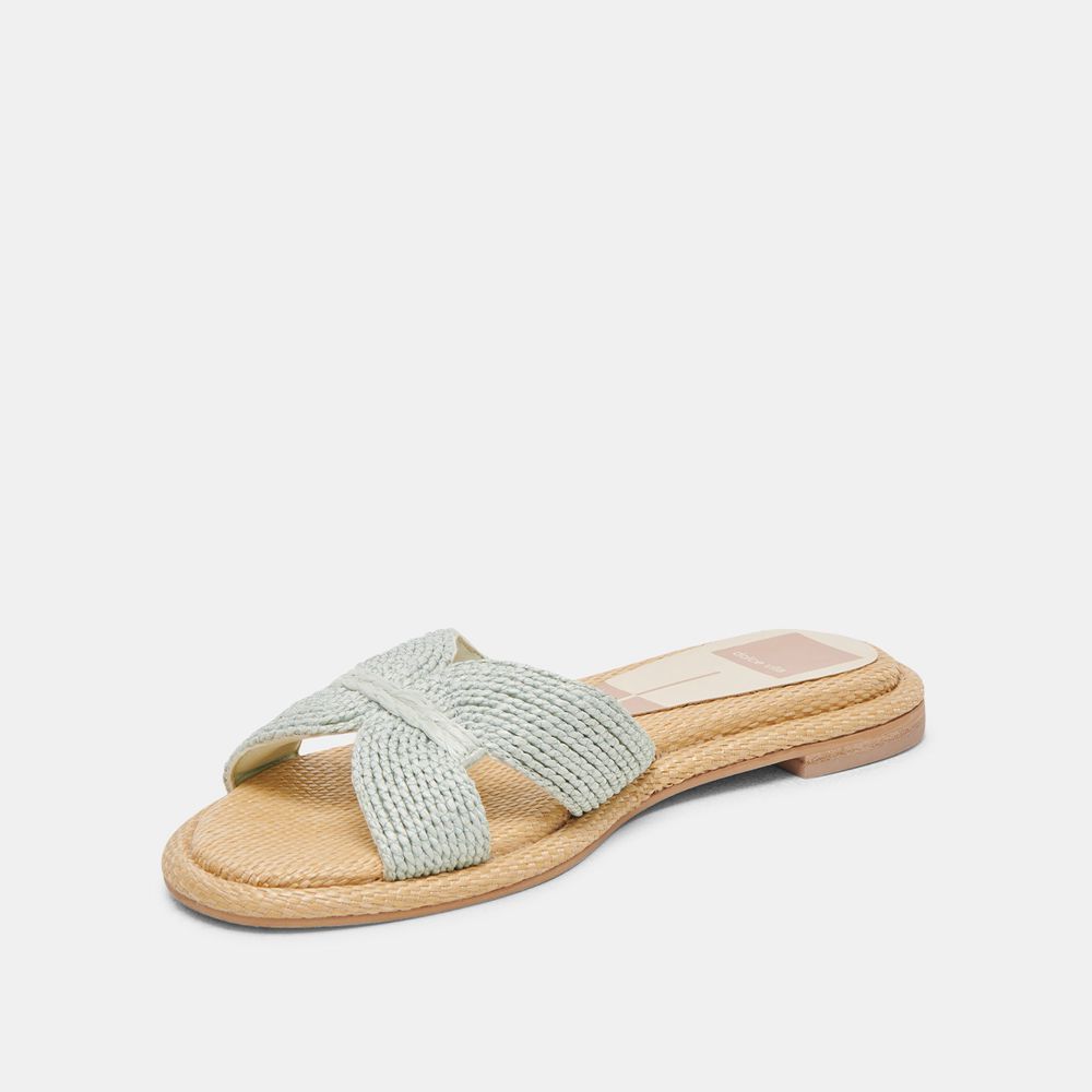 Dolce Vita Atomic Raffia Women Sandals Mint | US-406781LKZ