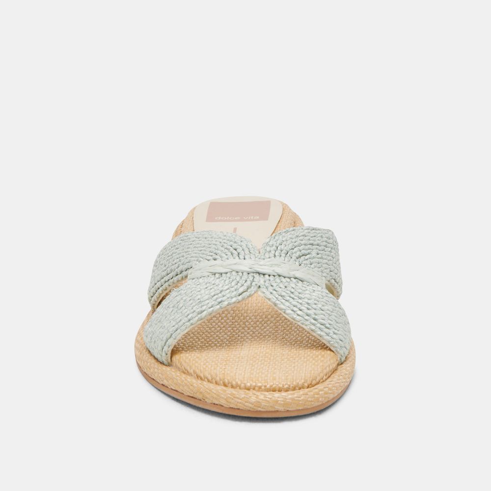 Dolce Vita Atomic Raffia Women Sandals Mint | US-406781LKZ