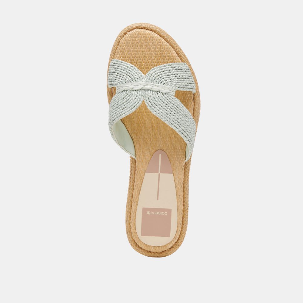 Dolce Vita Atomic Raffia Women Sandals Mint | US-406781LKZ