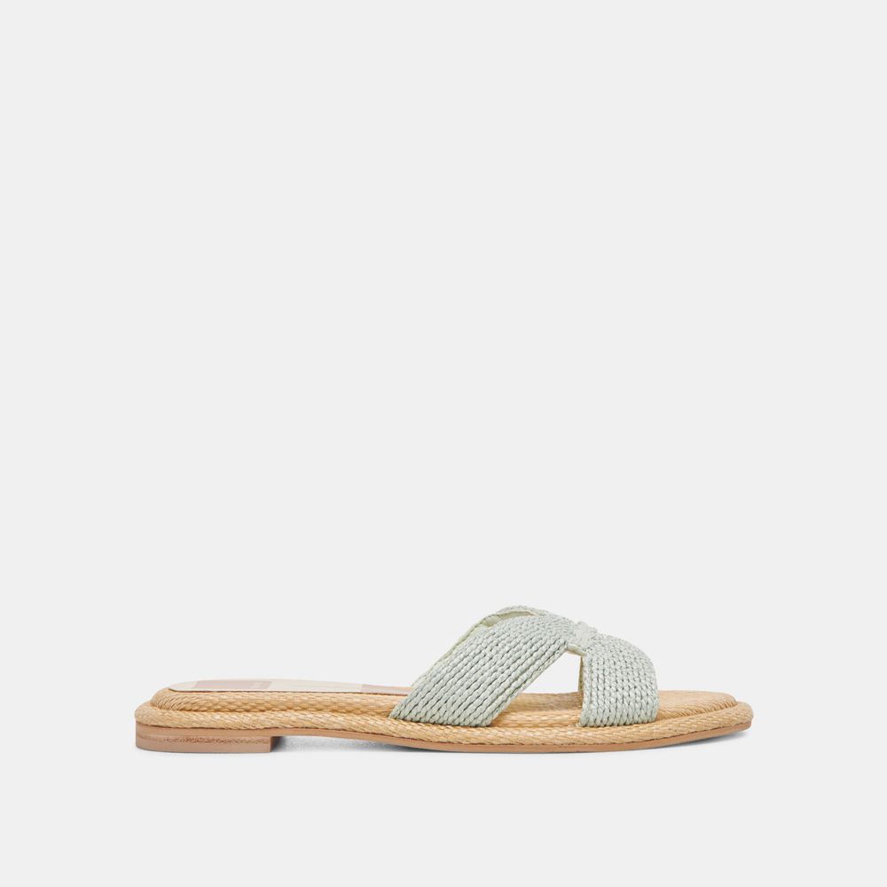 Dolce Vita Atomic Raffia Women Sandals Mint | US-406781LKZ