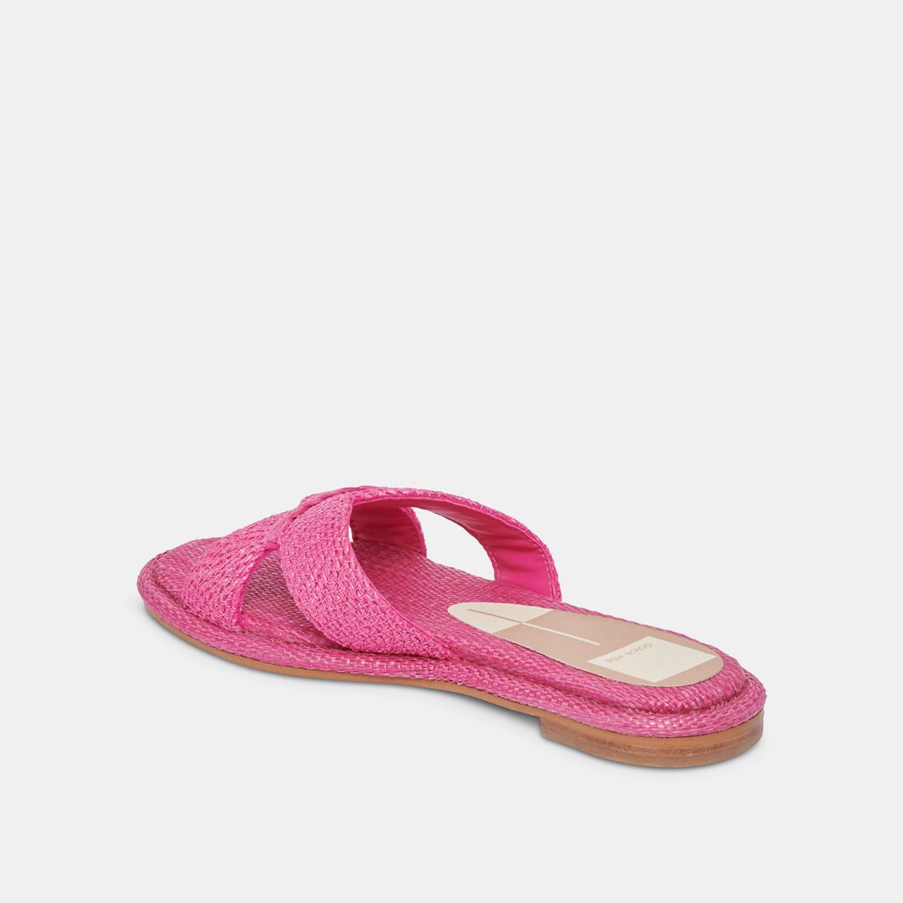 Dolce Vita Atomic Raffia Women Sandals Pink | US-423067PQN