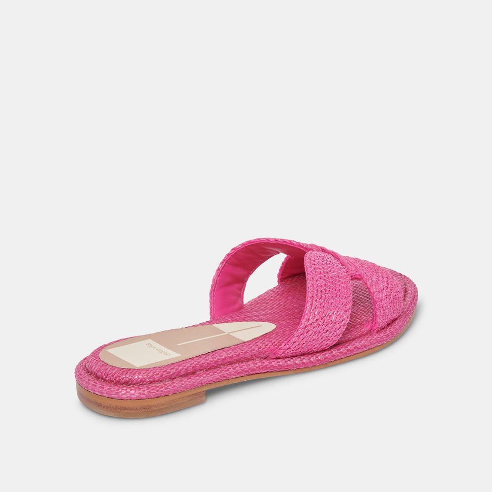 Dolce Vita Atomic Raffia Women Sandals Pink | US-423067PQN