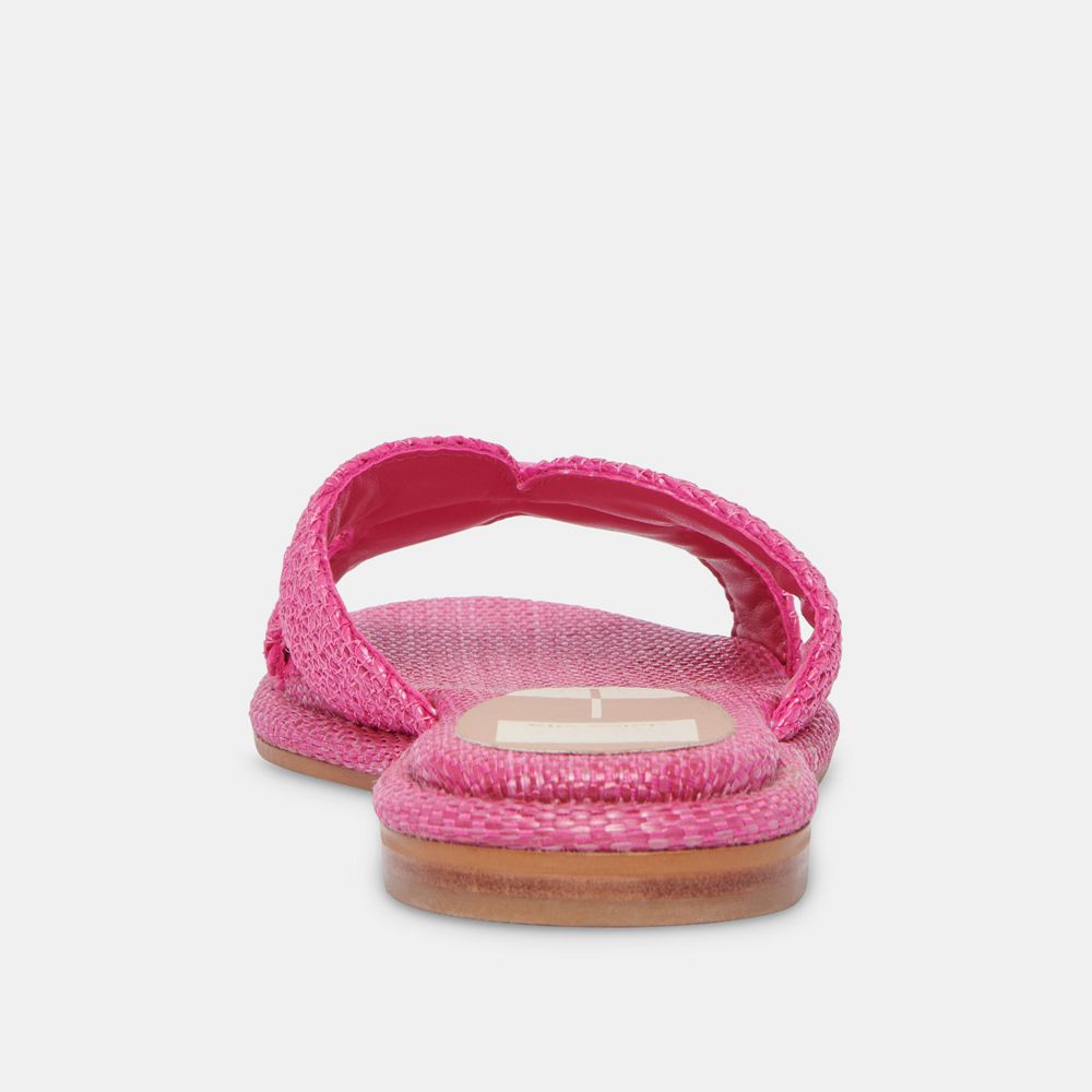 Dolce Vita Atomic Raffia Women Sandals Pink | US-423067PQN