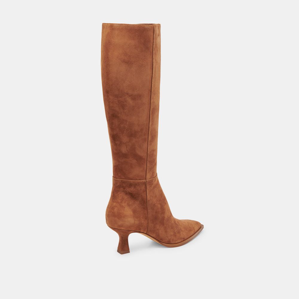 Dolce Vita Auggie Suede Women Boots Brown | US-840573JOS