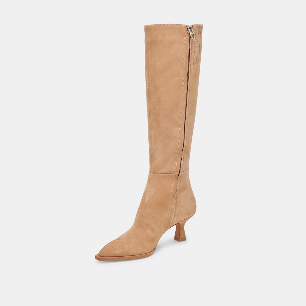 Dolce Vita Auggie Suede Women Boots Light Brown | US-058239VHI