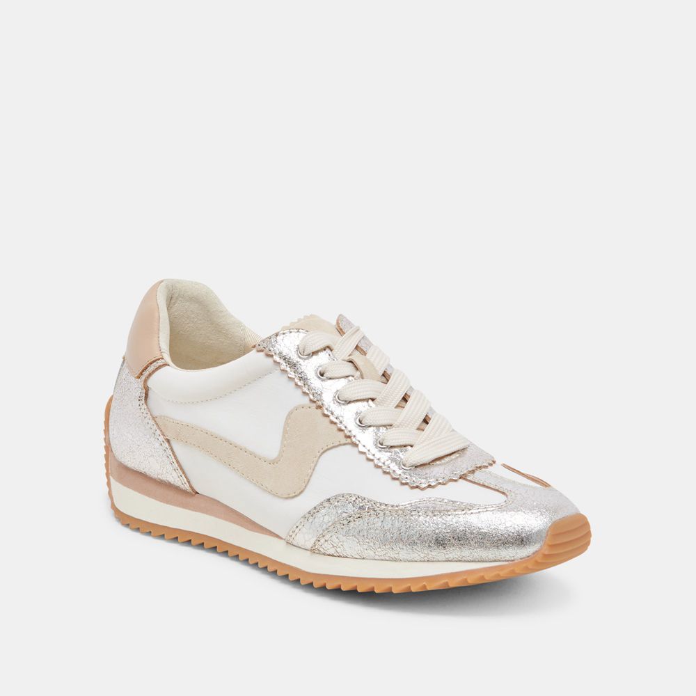 Dolce Vita B Noticed Women Sneakers Silver / White / Beige | US-419087TWO