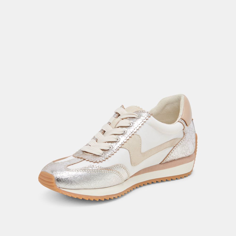 Dolce Vita B Noticed Women Sneakers Silver / White / Beige | US-419087TWO