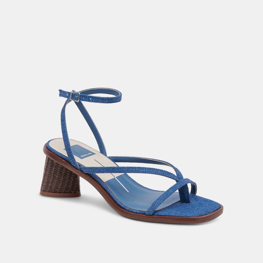 Dolce Vita Banita Denim Women Sandals Blue | US-473129UOR