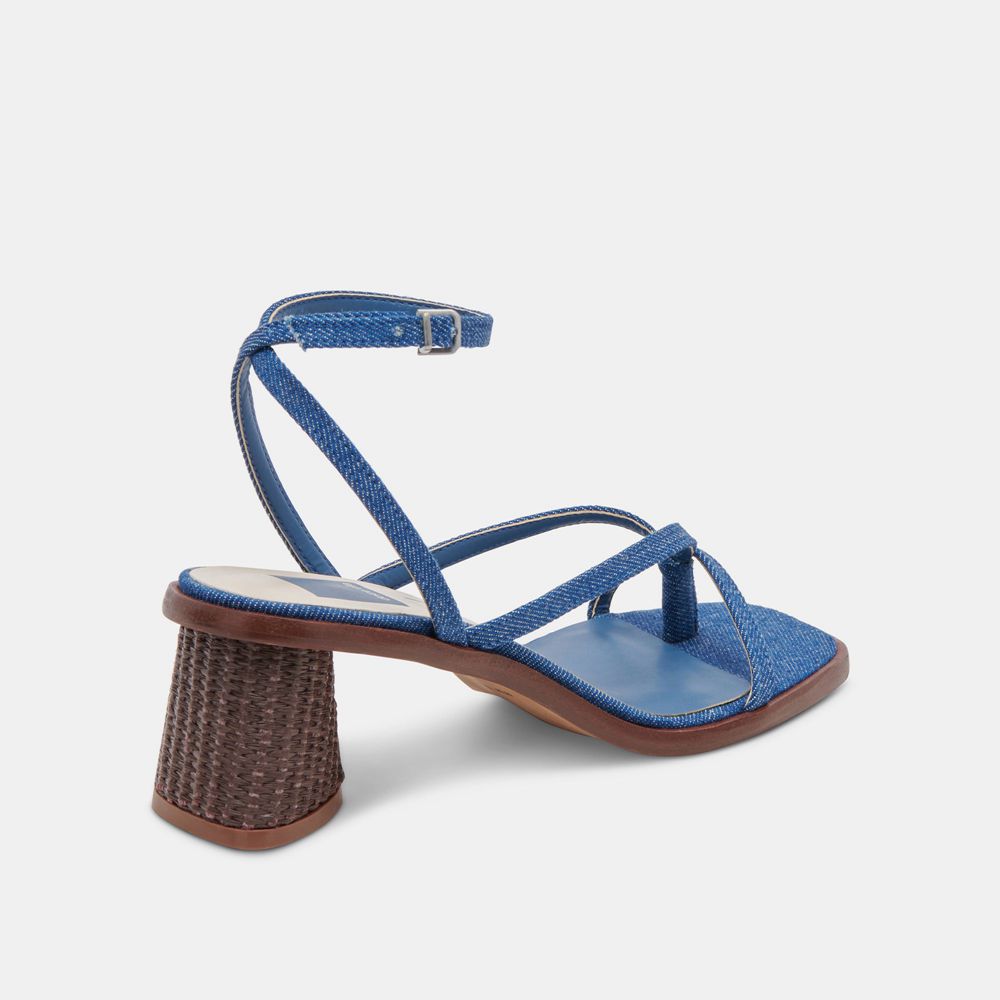 Dolce Vita Banita Denim Women Sandals Blue | US-473129UOR