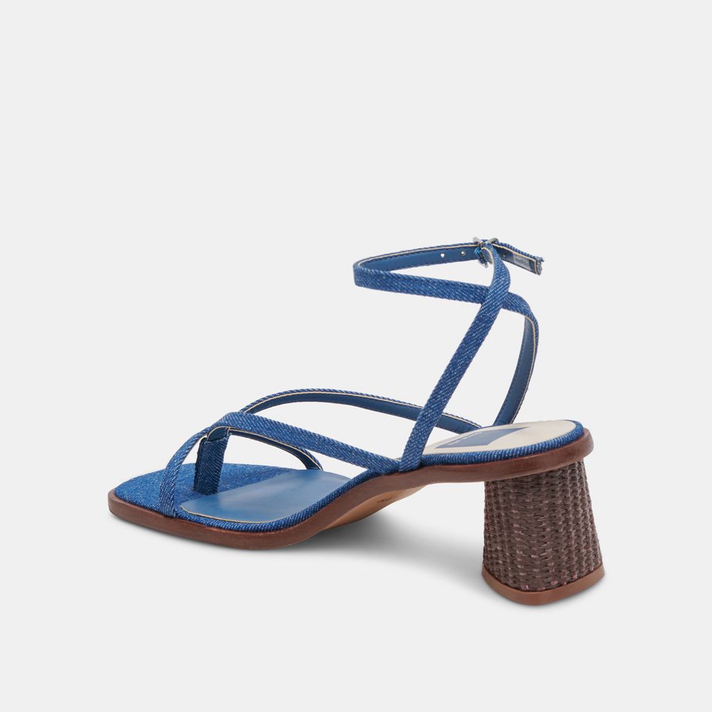 Dolce Vita Banita Denim Women Sandals Blue | US-473129UOR