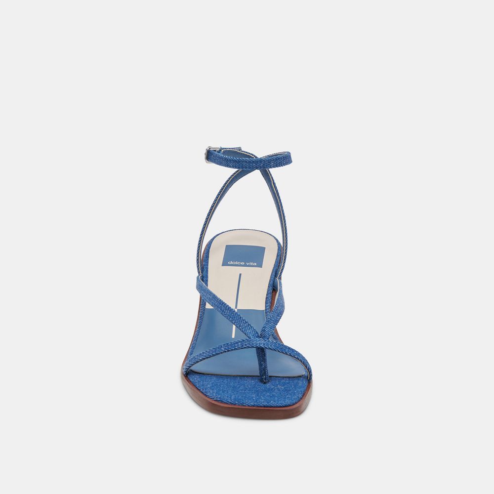 Dolce Vita Banita Denim Women Sandals Blue | US-473129UOR