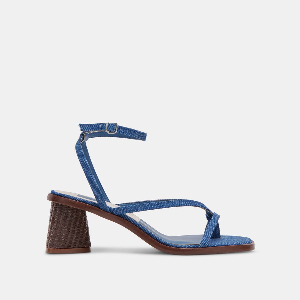 Dolce Vita Banita Denim Women Sandals Blue | US-473129UOR