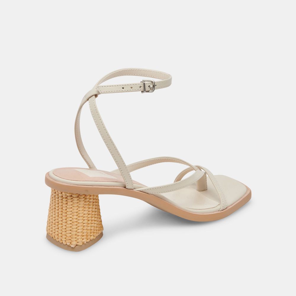 Dolce Vita Banita Leather Women Sandals Cream | US-389752TJG