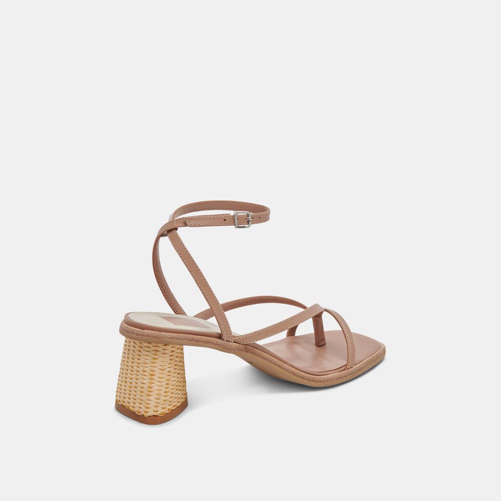 Dolce Vita Banita Leather Women Sandals Beige | US-073948GSF