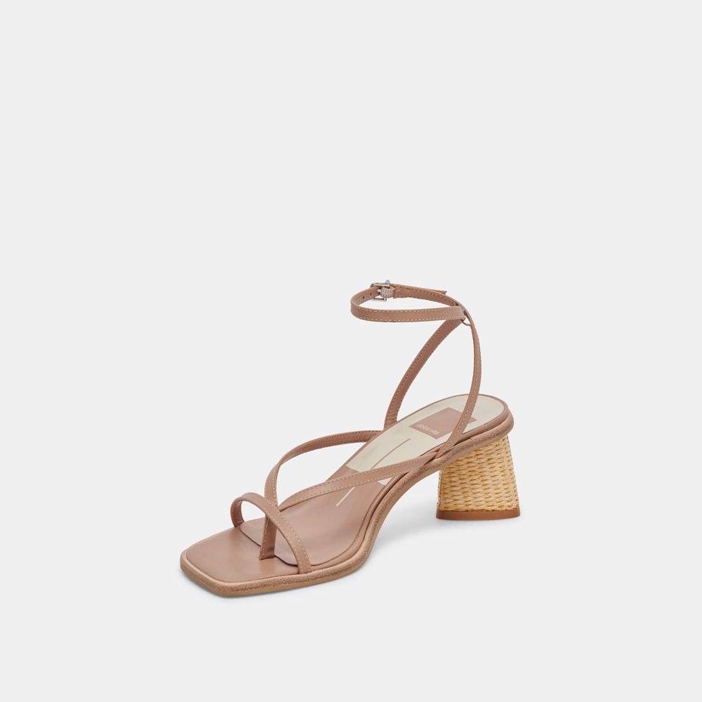 Dolce Vita Banita Leather Women Sandals Beige | US-073948GSF