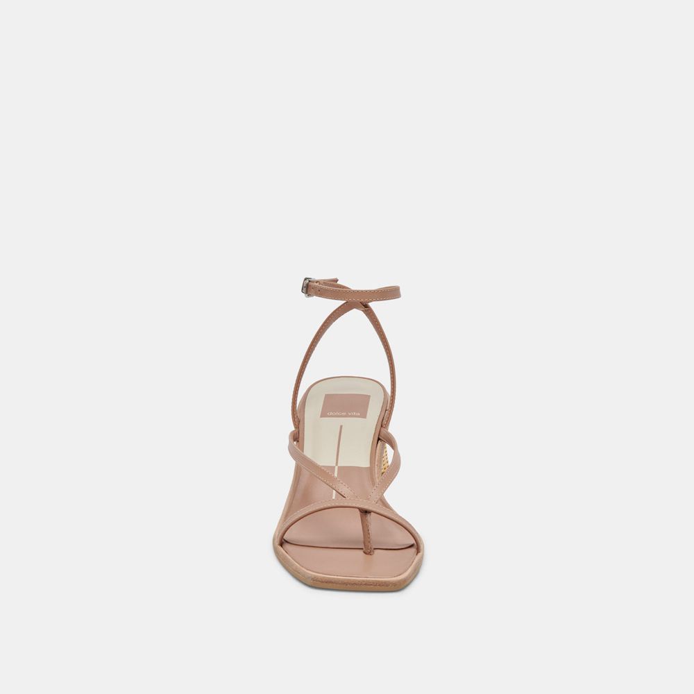 Dolce Vita Banita Leather Women Sandals Beige | US-073948GSF