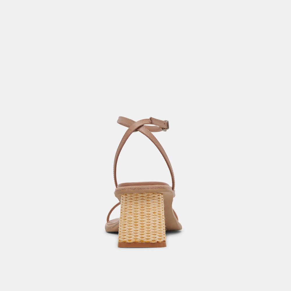 Dolce Vita Banita Leather Women Sandals Beige | US-073948GSF