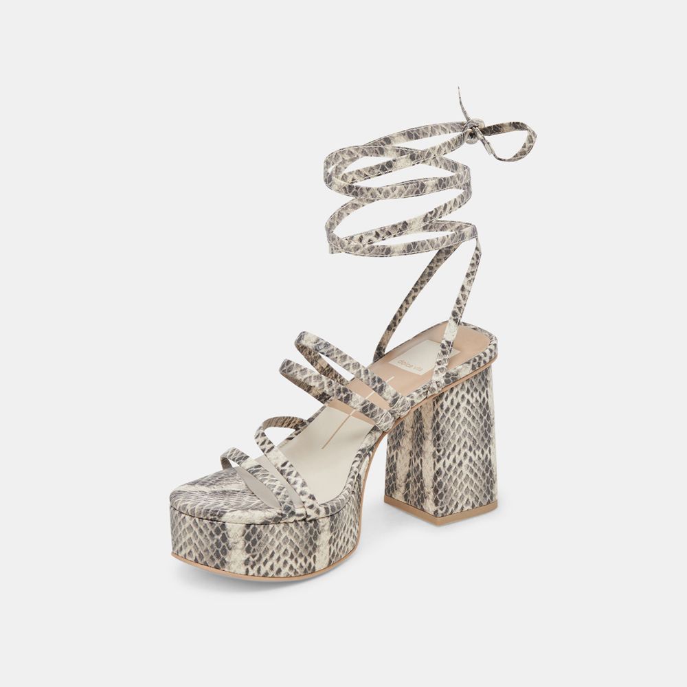 Dolce Vita Barbs Women Heels Grey / White | US-671395JCS