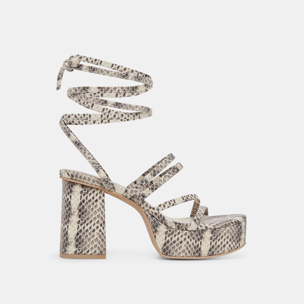 Dolce Vita Barbs Women Heels Grey / White | US-671395JCS