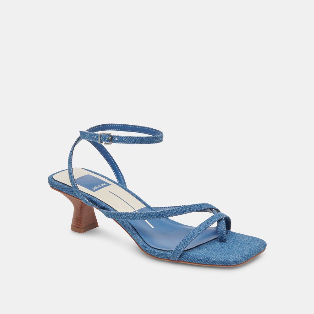 Dolce Vita Baylor Denim Women Heels Blue | US-128597BFP