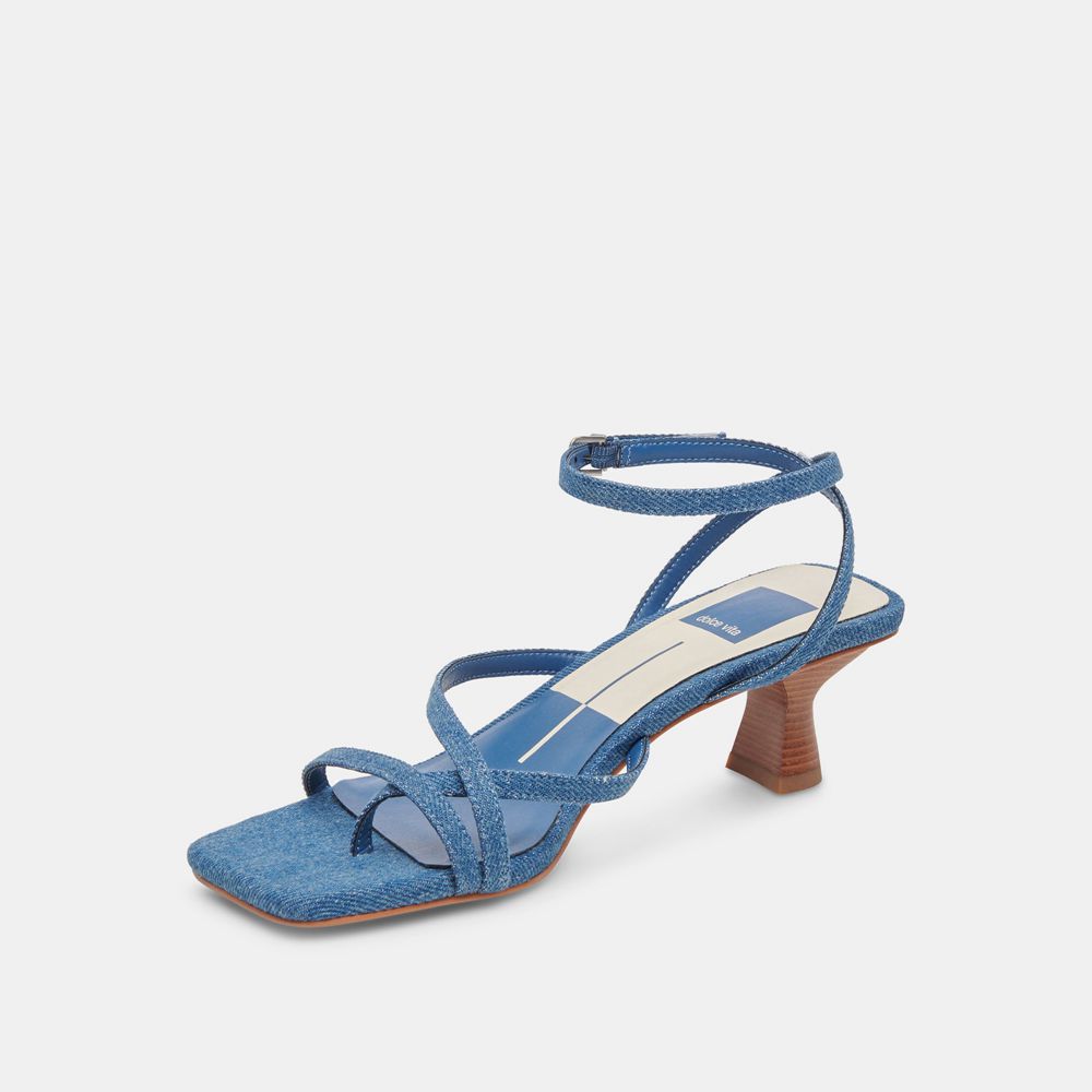 Dolce Vita Baylor Denim Women Heels Blue | US-128597BFP