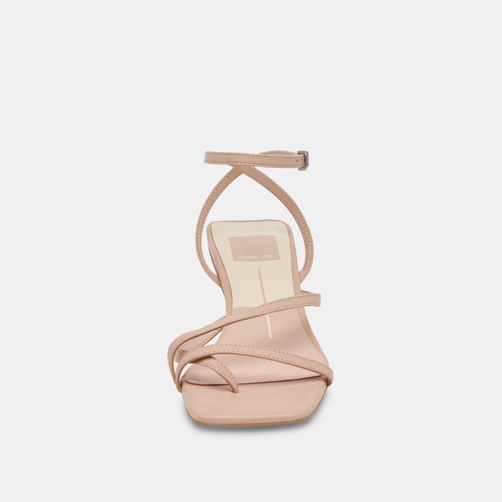 Dolce Vita Baylor Leather Women Heels Cream | US-309186VIJ