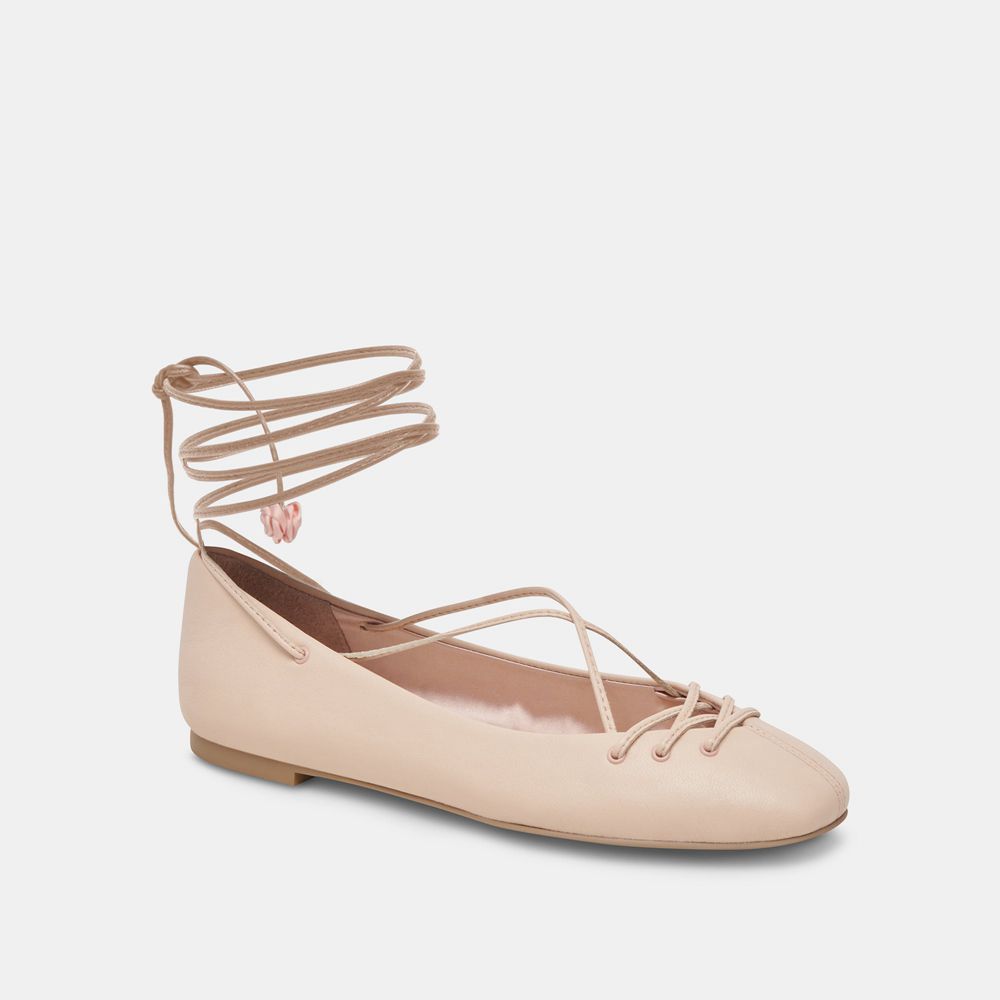 Dolce Vita Beate Leather Women Ballet Flats Light Pink | US-342180KIP