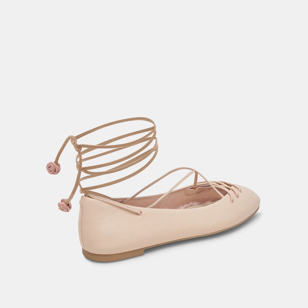 Dolce Vita Beate Leather Women Ballet Flats Light Pink | US-342180KIP