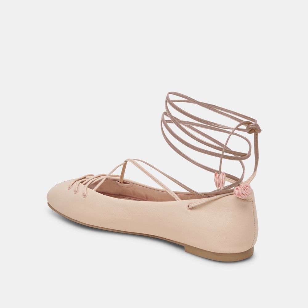 Dolce Vita Beate Leather Women Ballet Flats Light Pink | US-342180KIP