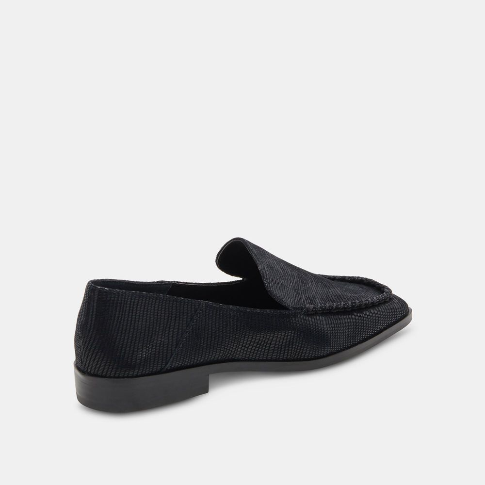 Dolce Vita Beny Leather Women Flats Black | US-186423ZAH