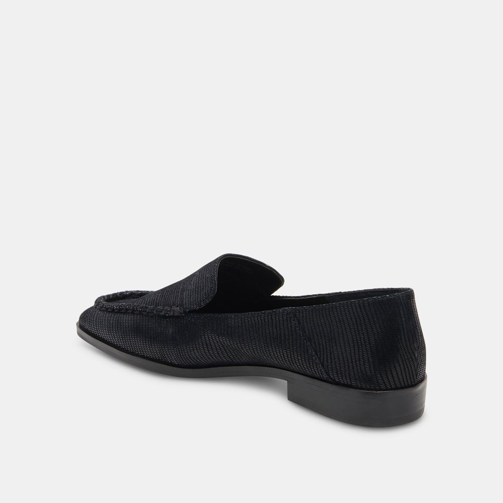 Dolce Vita Beny Leather Women Flats Black | US-186423ZAH