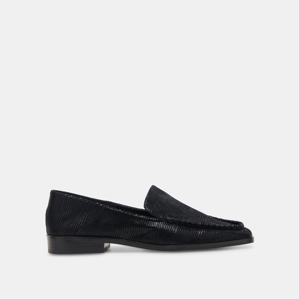 Dolce Vita Beny Leather Women Flats Black | US-186423ZAH