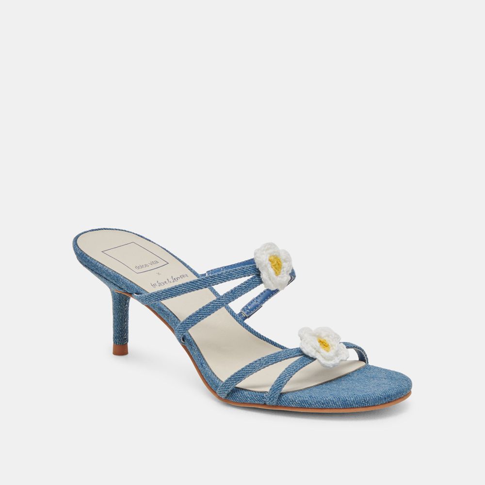 Dolce Vita Bete Denim Women Heels Blue | US-018952MOE