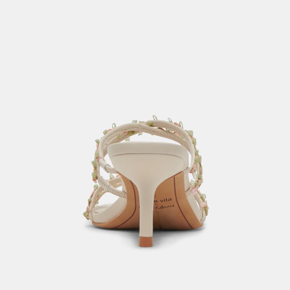 Dolce Vita Betti Wide Women Heels Cream / Green | US-460328CTB