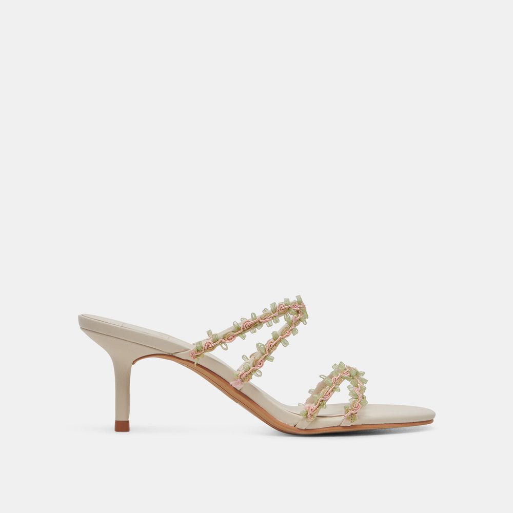 Dolce Vita Betti Wide Women Heels Cream / Green | US-460328CTB