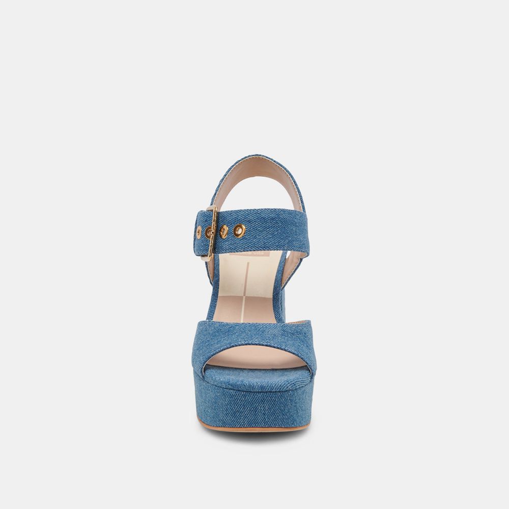 Dolce Vita Bobby Denim Women Heels Blue | US-891450JLW