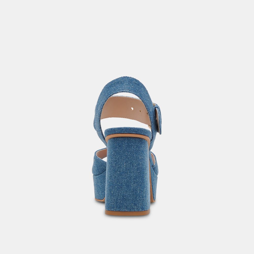 Dolce Vita Bobby Denim Women Heels Blue | US-891450JLW