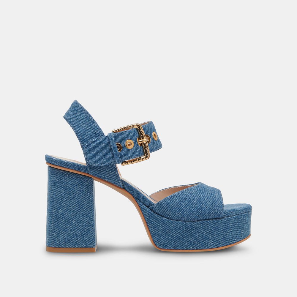 Dolce Vita Bobby Denim Women Heels Blue | US-891450JLW