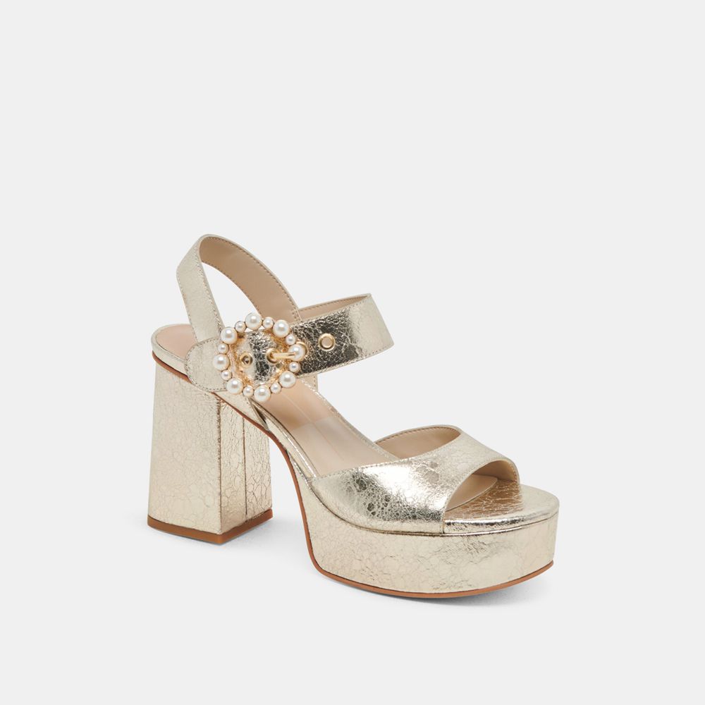 Dolce Vita Bobby Pearl Women Heels Gold | US-961374YXZ