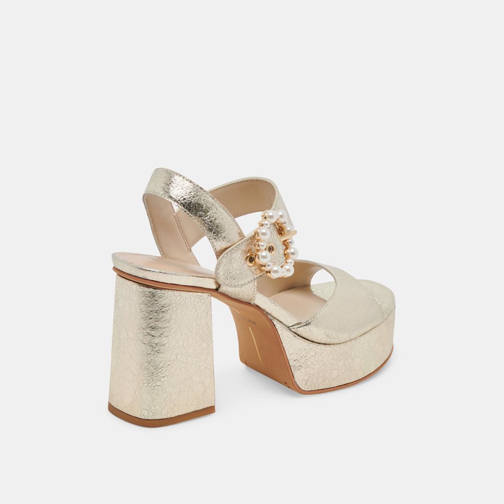 Dolce Vita Bobby Pearl Women Heels Gold | US-961374YXZ