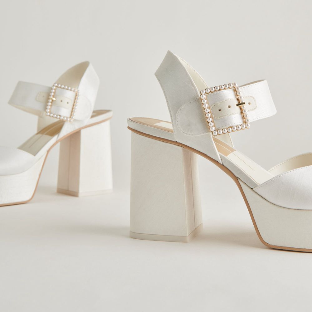 Dolce Vita Bobby Pearl Women Heels White | US-178345WFG