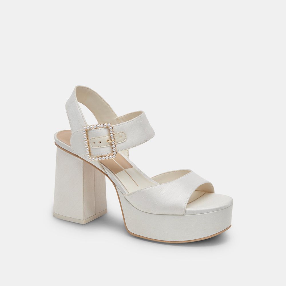 Dolce Vita Bobby Pearl Women Heels White | US-178345WFG