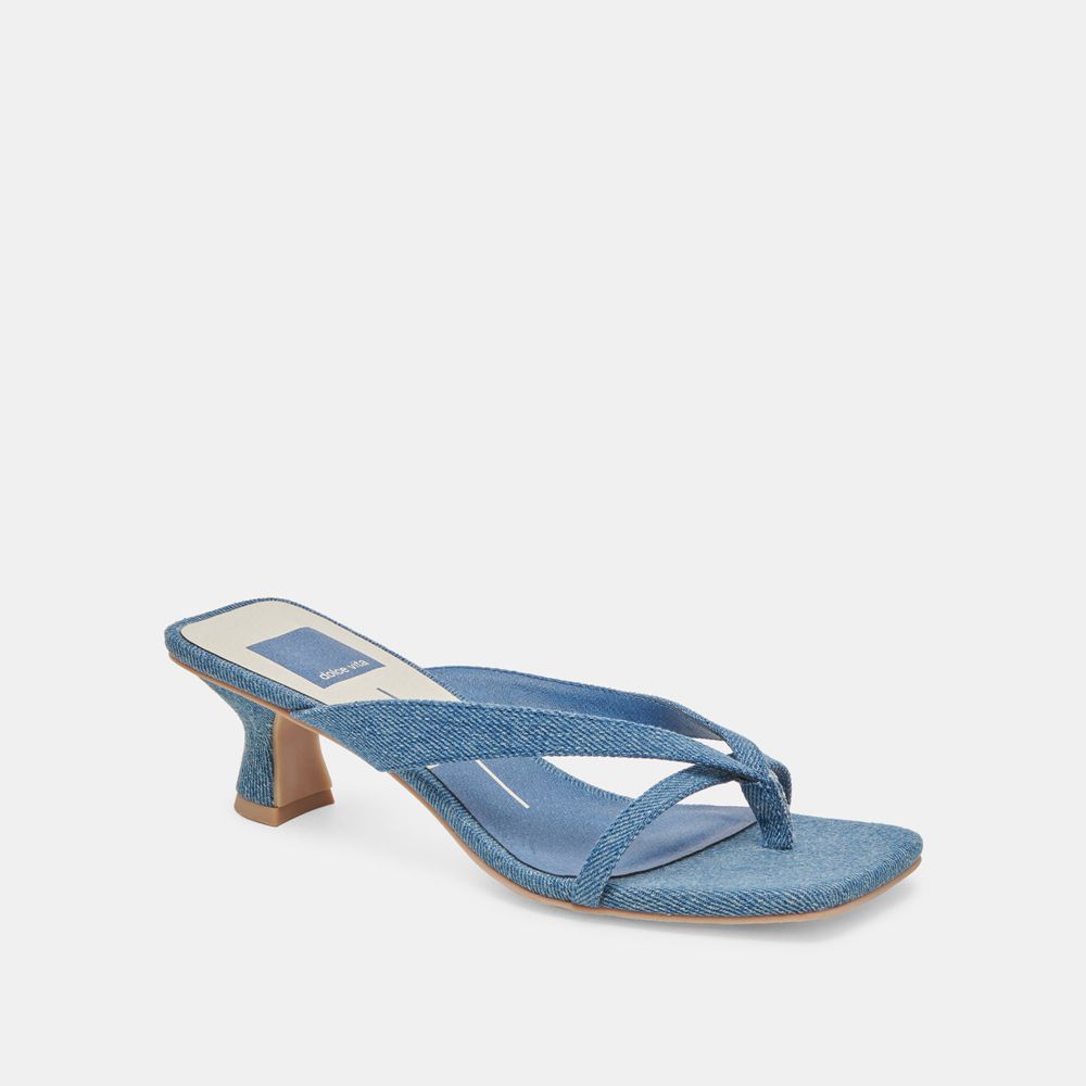 Dolce Vita Brevel Denim Women Heels Blue | US-258091SVK