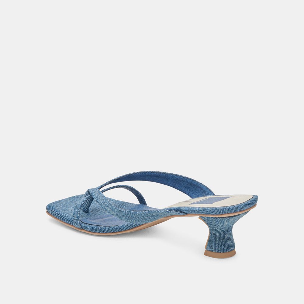 Dolce Vita Brevel Denim Women Heels Sandals Blue | US-296781NEY