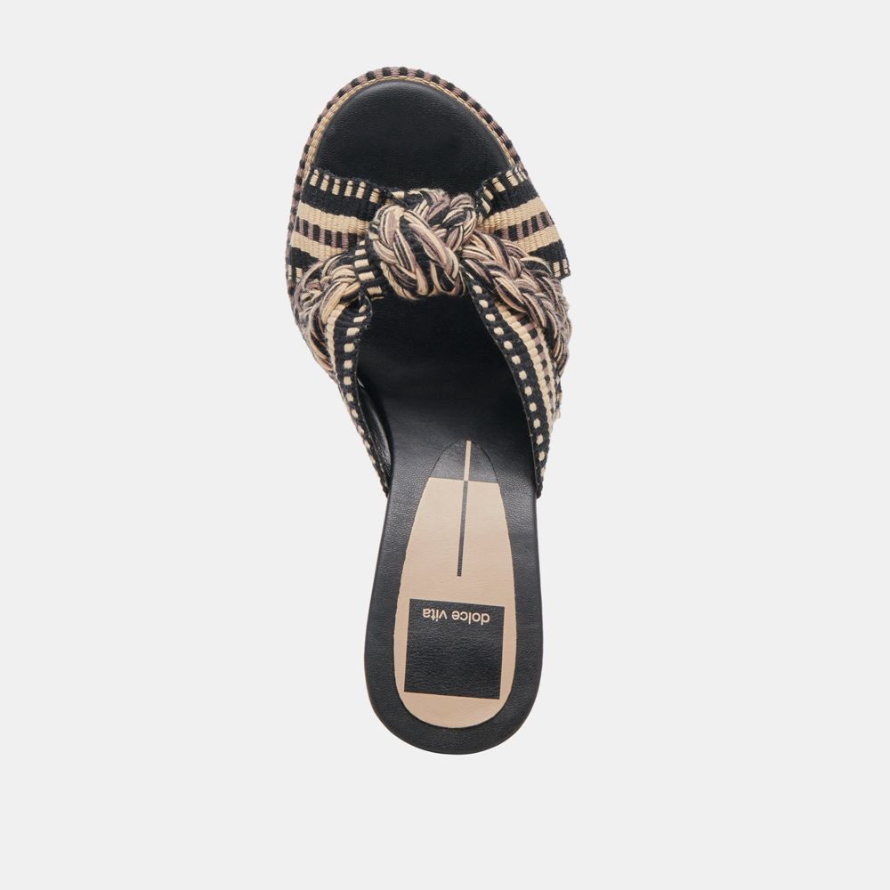 Dolce Vita Brilah Woven Women Heels Black | US-349508XHW