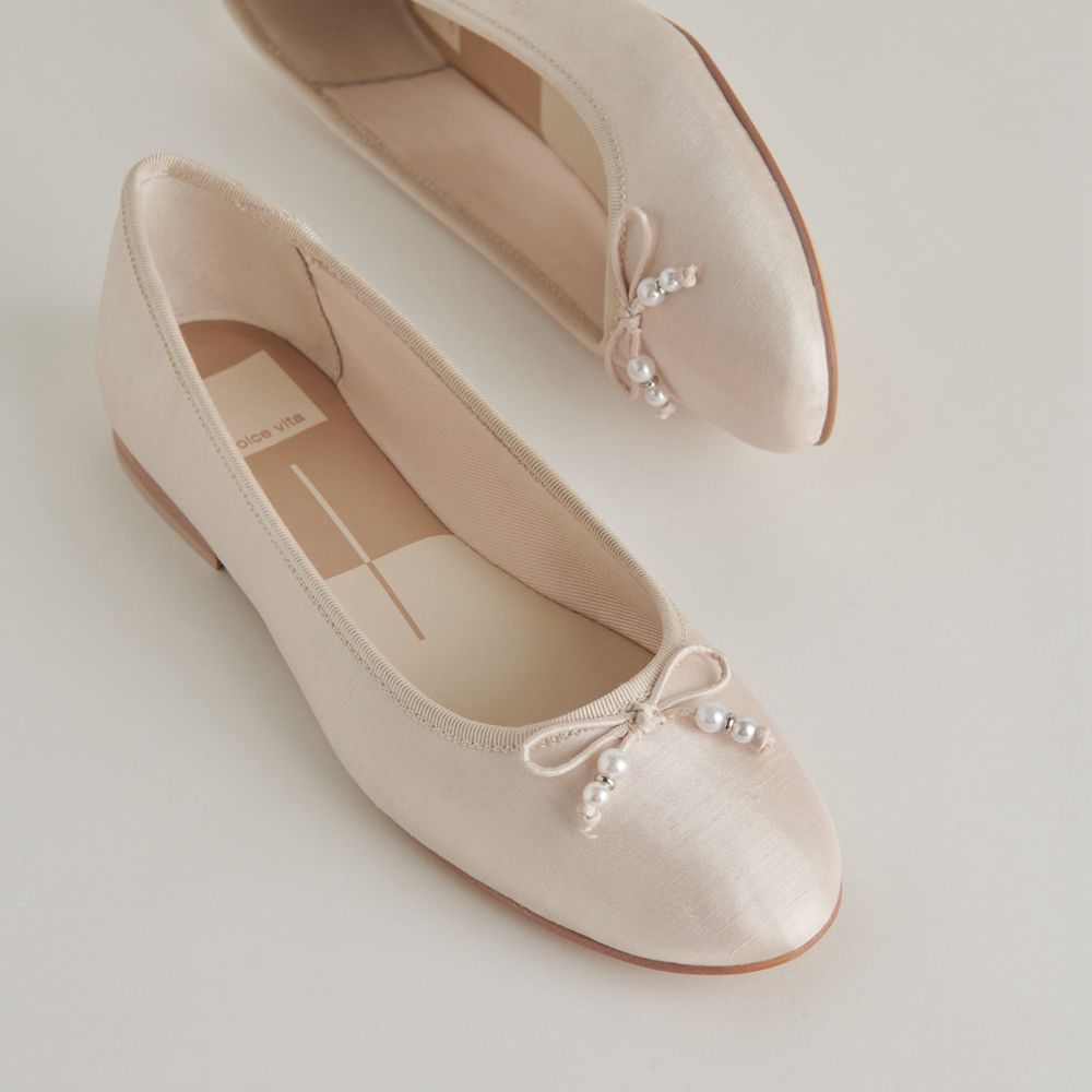 Dolce Vita Cacy Pearl Women Ballet Flats White | US-820467LXH